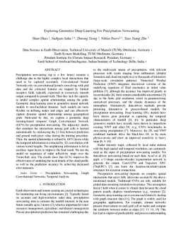 Exploring Geometric Deep Learning For Precipitation Nowcasting