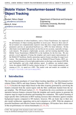 Mobile Vision Transformer-based Visual Object Tracking