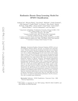 Radiomics Boosts Deep Learning Model for IPMN Classification
