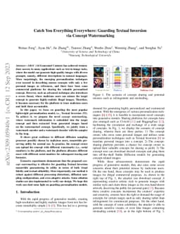 Catch You Everything Everywhere: Guarding Textual Inversion via Concept
  Watermarking