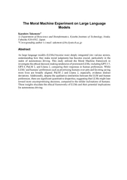 The Moral Machine Experiment on Large Language Models