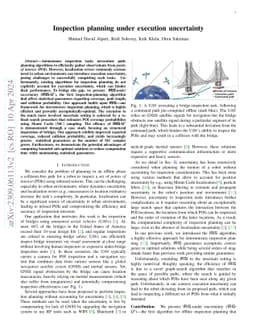 Inspection planning under execution uncertainty