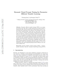 Dynamic Visual Prompt Tuning for Parameter Efficient Transfer Learning