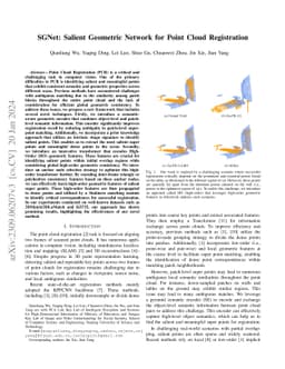 SGNet: Salient Geometric Network for Point Cloud Registration