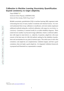Calibration in Machine Learning Uncertainty Quantification: beyond
  consistency to target adaptivity