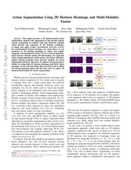 Action Segmentation Using 2D Skeleton Heatmaps and Multi-Modality Fusion