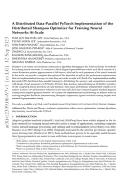 A Distributed Data-Parallel PyTorch Implementation of the Distributed
  Shampoo Optimizer for Training Neural Networks At-Scale