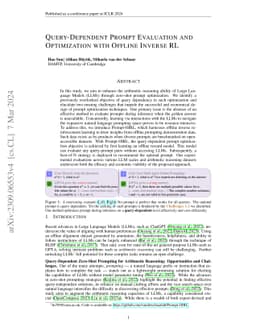 Query-Dependent Prompt Evaluation and Optimization with Offline Inverse
  RL