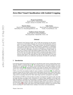 Zero-Shot Visual Classification with Guided Cropping