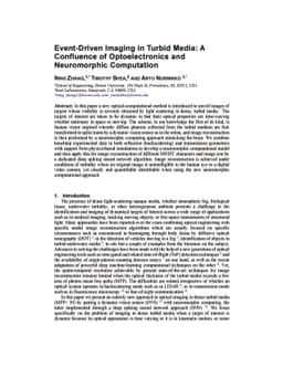 Event-Driven Imaging in Turbid Media: A Confluence of Optoelectronics
  and Neuromorphic Computation