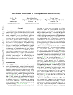 Generalizable Neural Fields as Partially Observed Neural Processes