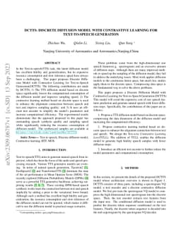 DCTTS: Discrete Diffusion Model with Contrastive Learning for
  Text-to-speech Generation