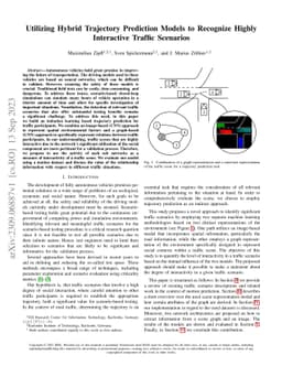 Utilizing Hybrid Trajectory Prediction Models to Recognize Highly
  Interactive Traffic Scenarios
