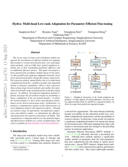 Hydra: Multi-head Low-rank Adaptation for Parameter Efficient
  Fine-tuning