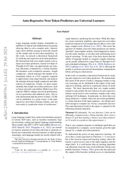 Auto-Regressive Next-Token Predictors are Universal Learners