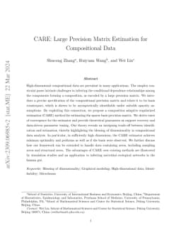 CARE: Large Precision Matrix Estimation for Compositional Data