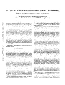 A Flexible Online Framework for Projection-Based STFT Phase Retrieval
