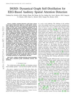 DGSD: Dynamical Graph Self-Distillation for EEG-Based Auditory Spatial
  Attention Detection