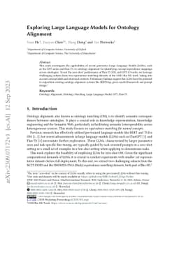 Exploring Large Language Models for Ontology Alignment