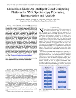 CloudBrain-NMR: An Intelligent Cloud Computing Platform for NMR
  Spectroscopy Processing, Reconstruction and Analysis