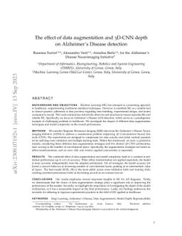 The effect of data augmentation and 3D-CNN depth on Alzheimer's Disease
  detection