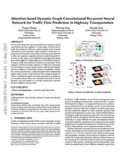 Attention-based Dynamic Graph Convolutional Recurrent Neural Network for
  Traffic Flow Prediction in Highway Transportation