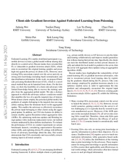 Client-side Gradient Inversion Against Federated Learning from Poisoning