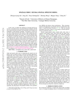 SpatialCodec: Neural Spatial Speech Coding