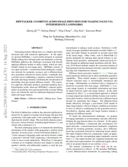 DiffTalker: Co-driven audio-image diffusion for talking faces via
  intermediate landmarks