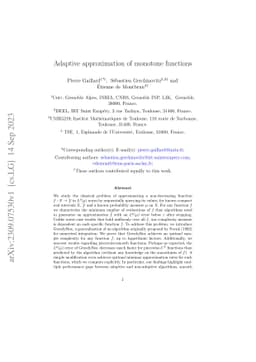 Adaptive approximation of monotone functions