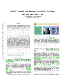 SwitchGPT: Adapting Large Language Models for Non-Text Outputs