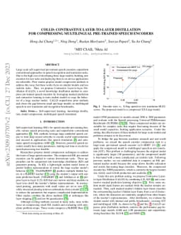 CoLLD: Contrastive Layer-to-layer Distillation for Compressing
  Multilingual Pre-trained Speech Encoders