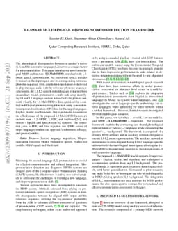 L1-aware Multilingual Mispronunciation Detection Framework