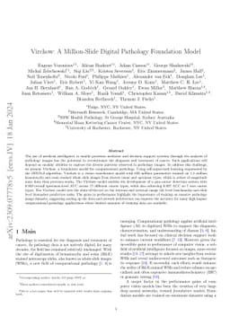 Virchow: A Million-Slide Digital Pathology Foundation Model