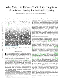 What Matters to Enhance Traffic Rule Compliance of Imitation Learning
  for Automated Driving