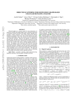 Directed Scattering for Knowledge Graph-based Cellular Signaling
  Analysis