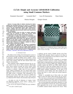 Ca$^2$Lib: Simple and Accurate LiDAR-RGB Calibration using Small Common
  Markers