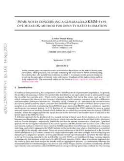 Some notes concerning a generalized KMM-type optimization method for
  density ratio estimation