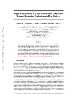 OpenIllumination: A Multi-Illumination Dataset for Inverse Rendering
  Evaluation on Real Objects