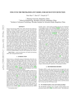 Fine-tune the pretrained ATST model for sound event detection