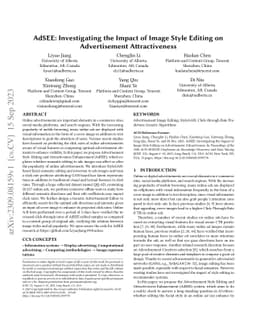 AdSEE: Investigating the Impact of Image Style Editing on Advertisement
  Attractiveness
