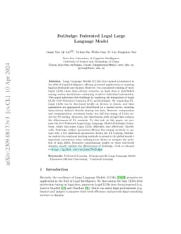 FedJudge: Federated Legal Large Language Model