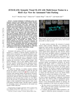 AVM-SLAM: Semantic Visual SLAM with Multi-Sensor Fusion in a Bird's Eye
  View for Automated Valet Parking