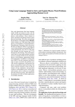 Using Large Language Model to Solve and Explain Physics Word Problems
  Approaching Human Level