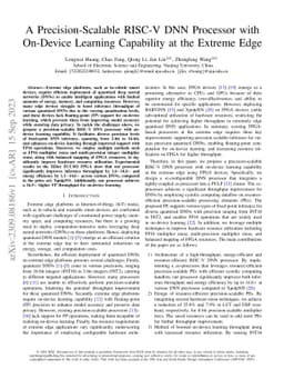 A Precision-Scalable RISC-V DNN Processor with On-Device Learning
  Capability at the Extreme Edge