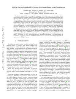 BROW: Better featuRes fOr Whole slide image based on self-distillation
