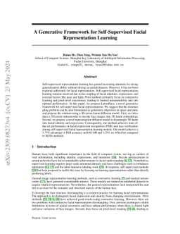 A Generative Framework for Self-Supervised Facial Representation
  Learning