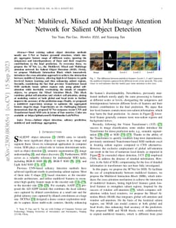M$^3$Net: Multilevel, Mixed and Multistage Attention Network for Salient
  Object Detection