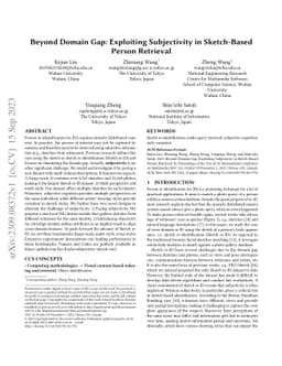 Beyond Domain Gap: Exploiting Subjectivity in Sketch-Based Person
  Retrieval