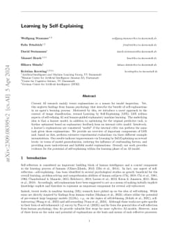 Learning by Self-Explaining